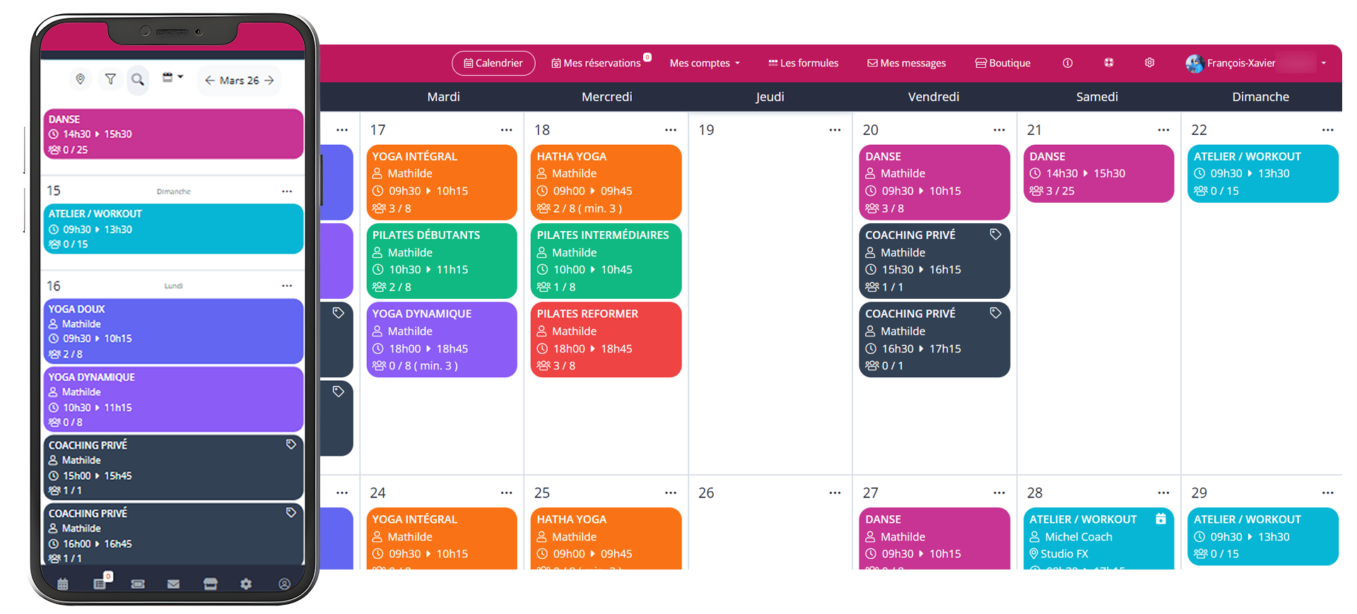 Page de réservation client