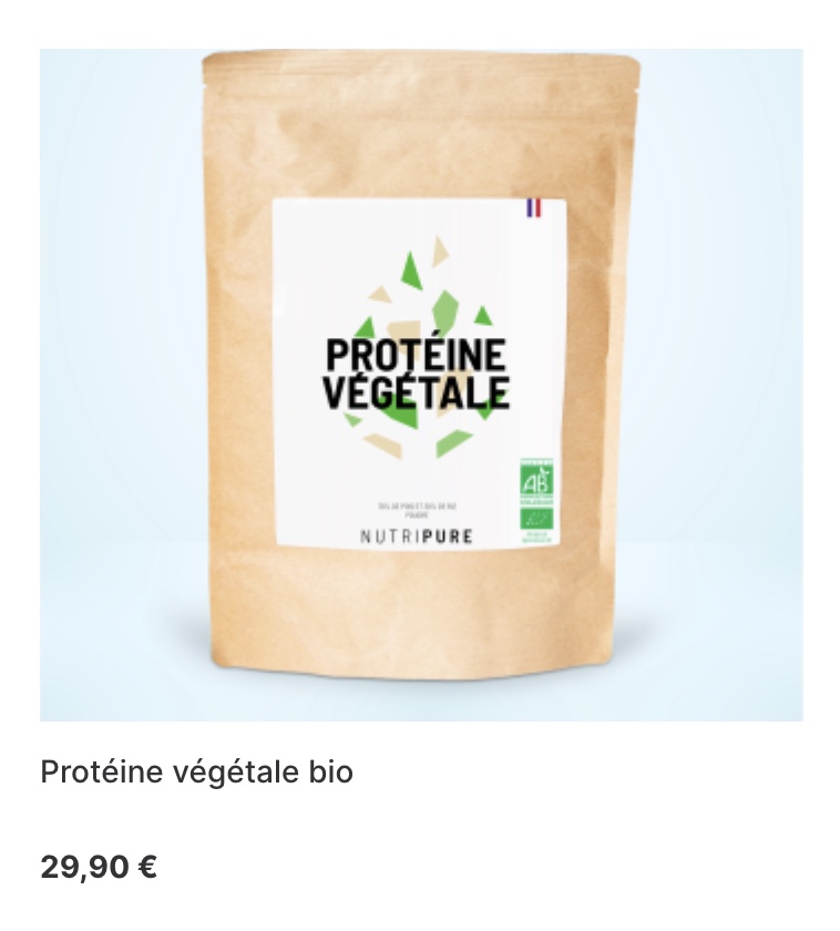 Protéine végétale bio - Sachet de 750g