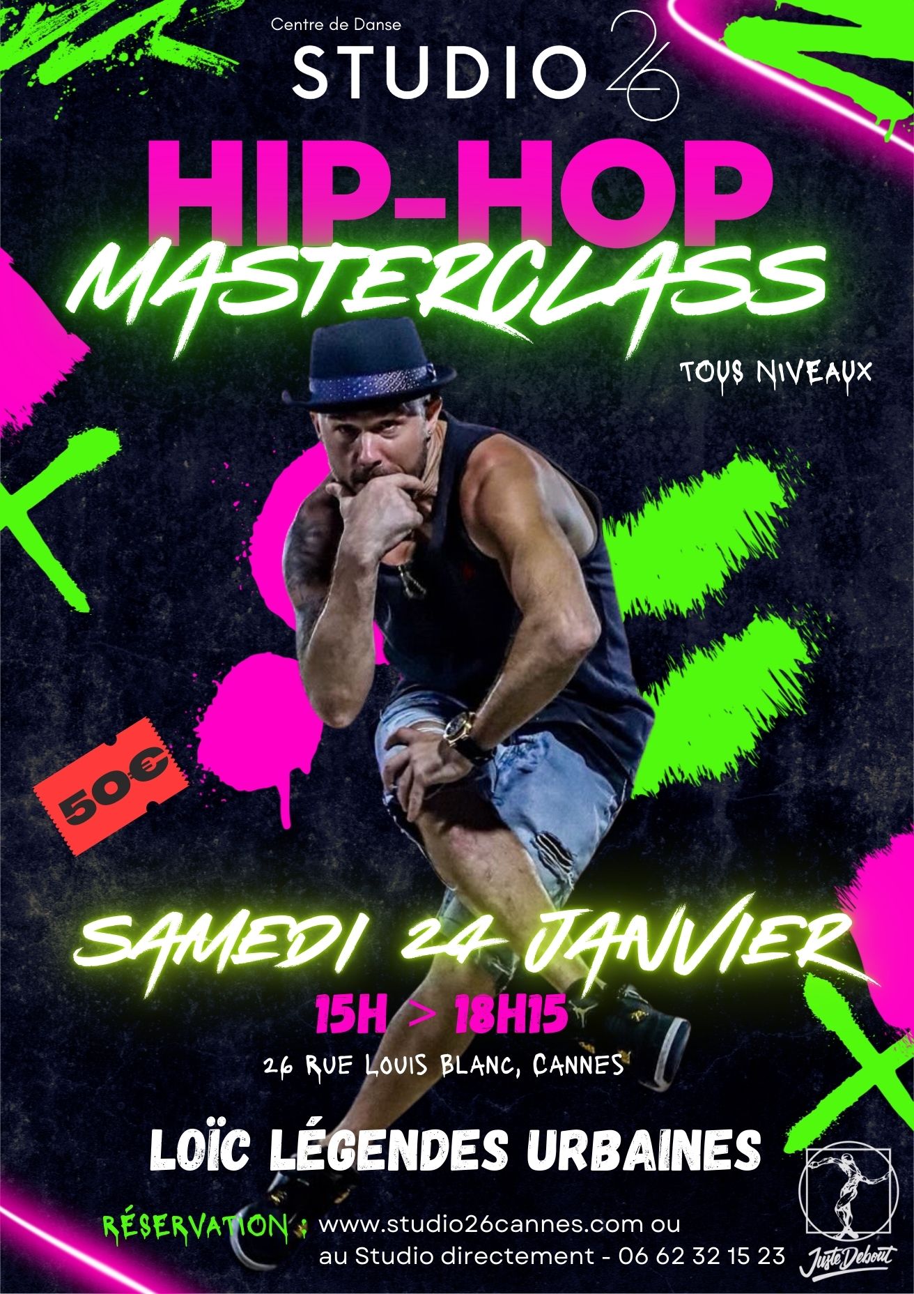 Masterclass HIP-HOP Loic Legendes urbaines Sam 24 janv  Photo